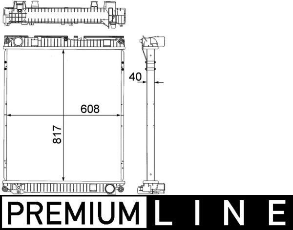 Radiator motor potrivit MAN TGL I, TGM I, TGM II D0834LFL41-D2676LFAE dupa 2005 (fara cadru) [3]