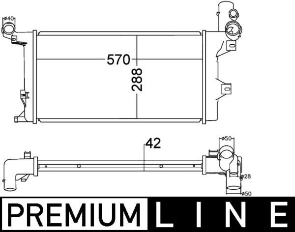 Radiator motor potrivit MERCEDES ATEGO, ATEGO 2 OM900.912-OM925.920 dupa 1998 (fara cadru) [3]
