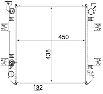 Radiator motor potrivit NISSAN D02 H25 (fara cadru) [3]