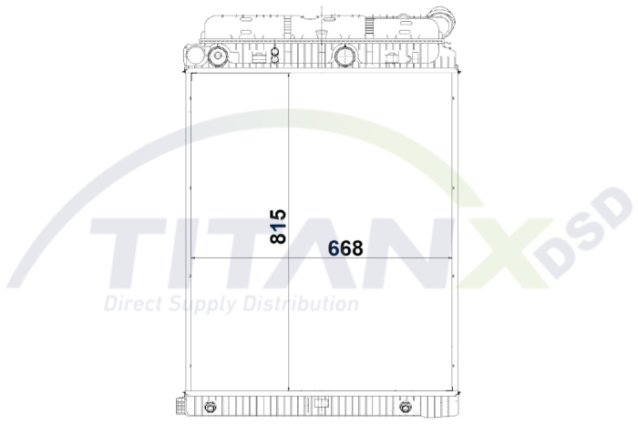 Radiator motor potrivit MERCEDES ATEGO, AXOR, AXOR 2, CITO (O 520) OM902.913-OM926.990 dupa 1998 (fara carcasa, cu rezervor) [2]