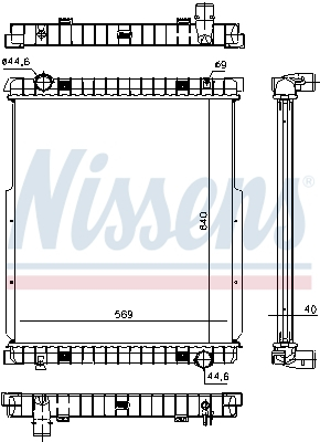 Radiator motor potrivit IVECO EUROCARGO I-III, EUROCARGO IV, EUROCARGO V, EUROFIRE II, EUROFIRE III F4AE0681A-F4AFE611E dupa 2000 (fara carcasa) [2]