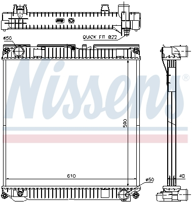 Radiator motor potrivit MAN TGL I, TGL II D0834LFL40-D0836LFLAF dupa 2004 (fara carcasa) [2]