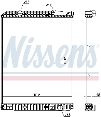 Radiator motor potrivit MERCEDES CITARO (O 530), CONECTO (O 345) M476.930-OM909.921 dupa 1998 (fara carcasa) [2]