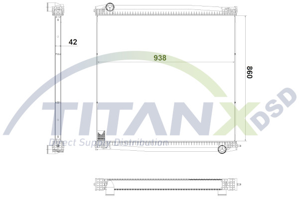Radiator motor potrivit SCANIA 4, G I, P I, R I; VW WORKER DC11.01-DT12.08 dupa 1995 (fara carcasa) [2]
