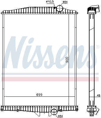 Radiator motor potrivit VOLVO FH12, FM, FM10, FM12, FM7, FM9 D10A320-D9B380 dupa 1993 (fara carcasa) [2]