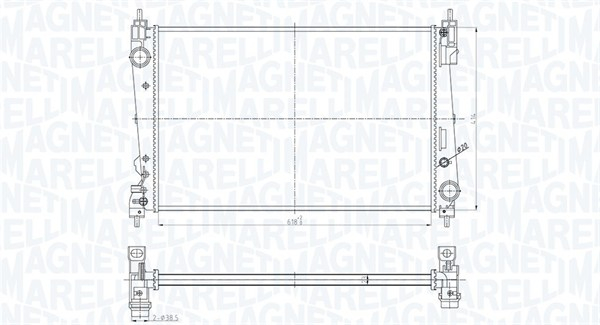 Radiator motor (Manual) potrivit ABARTH GRANDE PUNTO, PUNTO, PUNTO EVO; ALFA ROMEO MITO; FIAT BRAVO II, DOBLO, DOBLO CARGO, GRANDE PUNTO, PUNTO EVO, PUNTO EVO HATCHBACK 1.3D-2.0D