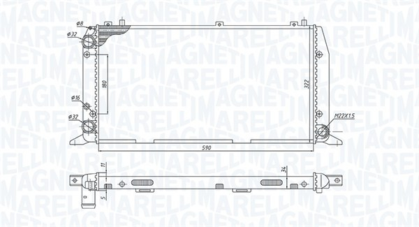 Radiator motor (Manual) potrivit AUDI 100 C3, 80 B2, 80 B3, 80 B4, CABRIOLET B3, COUPE B3 1.4-2.2