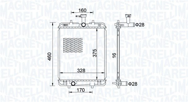 Radiator motor (Manual) potrivit CITROEN C1, C1 II; PEUGEOT 107, 108; TOYOTA AYGO 1.0 1.2