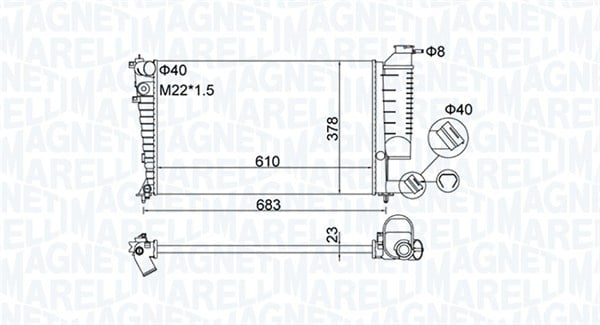 Radiator motor (Manual) potrivit CITROEN XSARA, XSARA HATCHBACK, ZX; PEUGEOT 306, 306 HATCHBACK 1.1-2.0