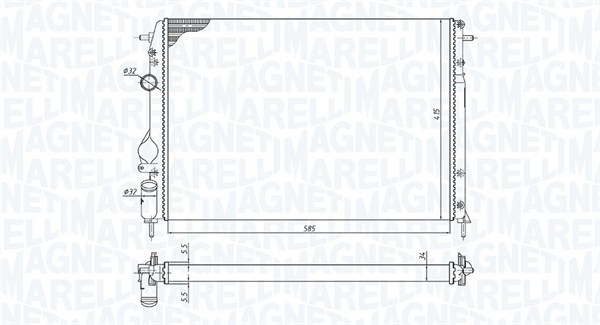 Radiator motor (Manual) potrivit DACIA LOGAN, LOGAN MCV; RENAULT LOGAN I, MEGANE I, MEGANE I CLASSIC, MEGANE I COACH, SCENIC I 1.4-2.0