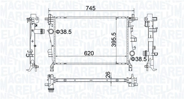 Radiator motor (Manual) potrivit FIAT 500X; JEEP RENEGADE 2.0D