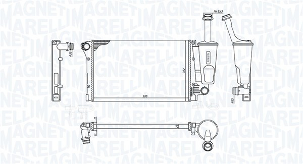 Radiator motor (Manual) potrivit FIAT PANDA, PANDA HATCHBACK 1.1-1.4CNG