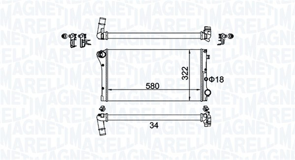 Radiator motor (Manual) potrivit FIAT PANDA, PANDA HATCHBACK 1.3D