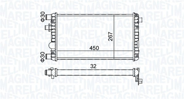 Radiator motor (Manual) potrivit FIAT SEICENTO 600 1.1