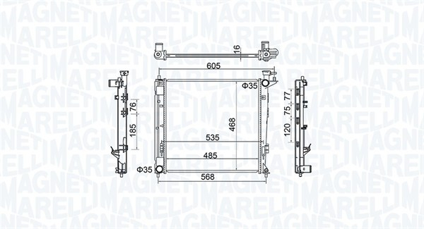 Radiator motor (Manual) potrivit HYUNDAI IX35; KIA SPORTAGE III 1.7D 2.0D