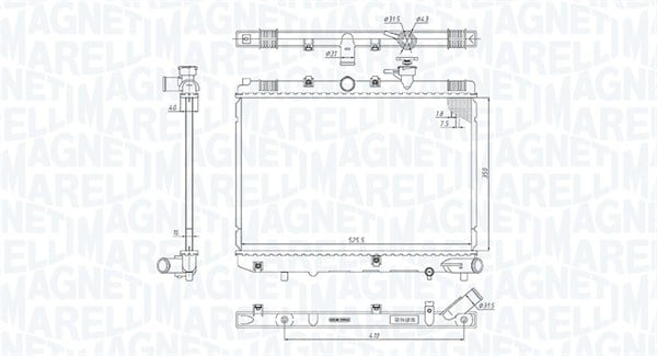 Radiator motor (Manual) potrivit KIA RIO I 1.3 1.5