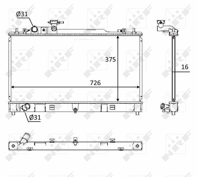 Radiator motor (manual) potrivit mazda 6 1.8 2.0