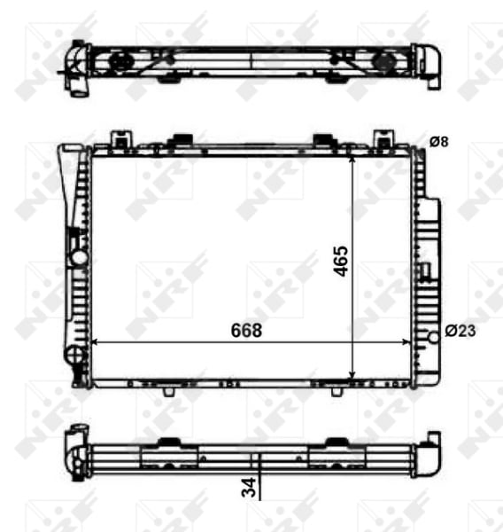 Radiator motor (Manual) potrivit MERCEDES 124 (W124), S (W140) 2.8 3.2 -10.98