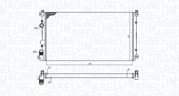 Radiator motor (Manual) potrivit NISSAN INTERSTAR; OPEL MOVANO A; RENAULT MASTER II 1.9D-3.0D