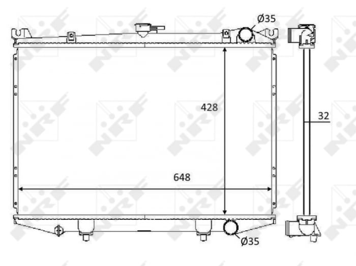 Radiator motor (Manual) potrivit NISSAN PICK UP, TERRANO I 2.4 3.0