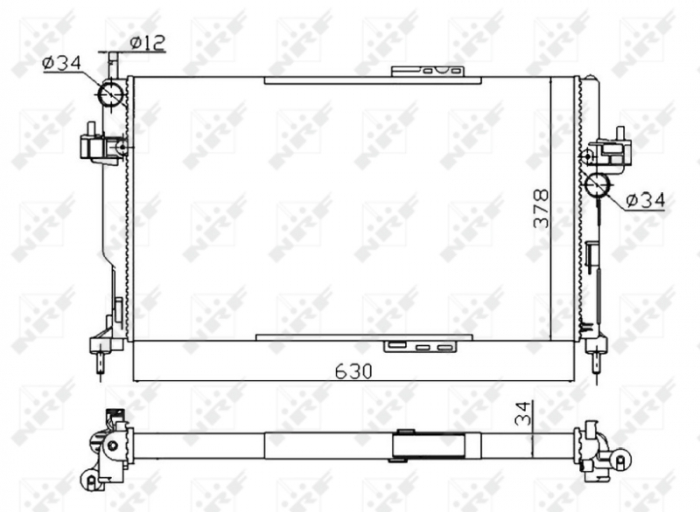 Radiator motor (manual) potrivit opel combo tour, combo minivan, corsa c 1.7d -12.12