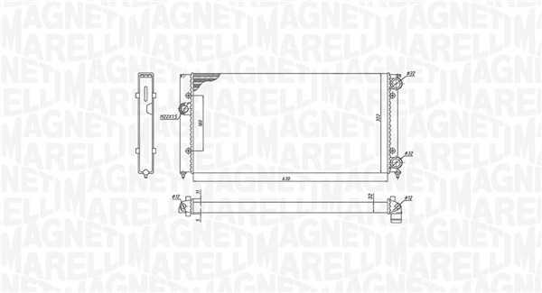 Radiator motor (Manual) potrivit SEAT CORDOBA, IBIZA II; VW GOLF III, VENTO 1.6-2.0