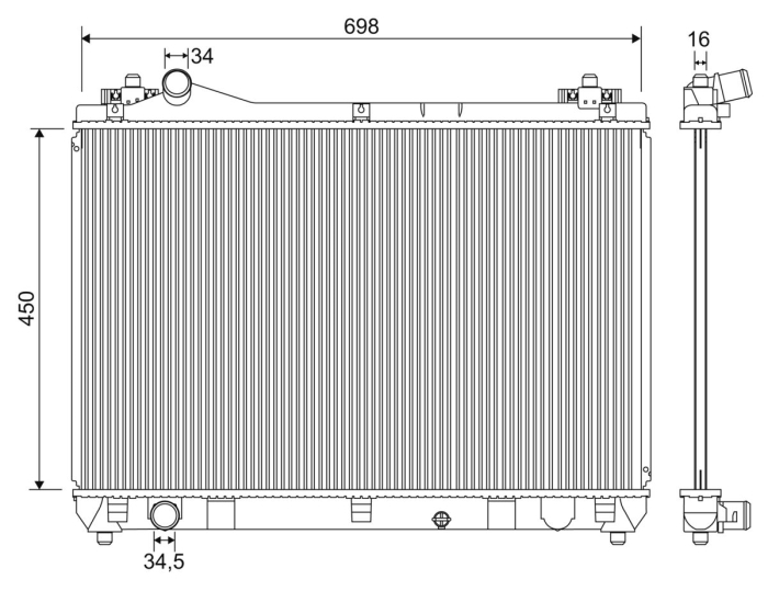 Radiator motor (Manual) potrivit SUZUKI GRAND VITARA II 2.4