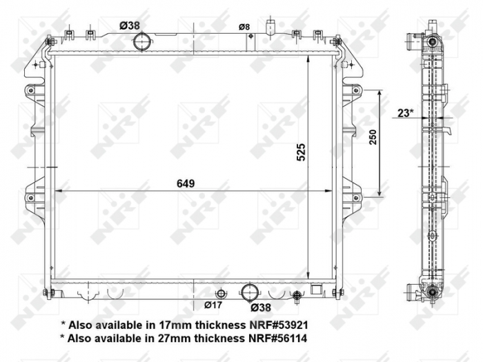 Radiator motor (manual) potrivit toyota hilux vii 2.5d 3.0d