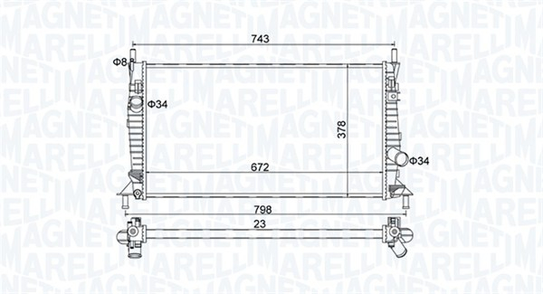 Radiator motor (Manual) potrivit VOLVO C30, C70 II, S40 II, V50; CITROEN BERLINGO; FORD C-MAX, FOCUS C-MAX, FOCUS II; MAZDA 3 1.3-2.5