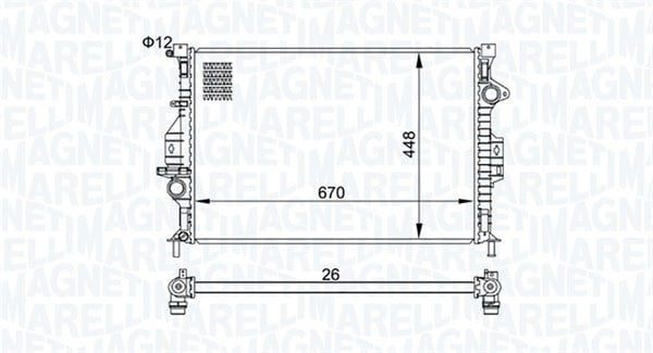 Radiator motor (Manual) potrivit VOLVO S60 II, S80 II, V60 I, V70 III; FORD C-MAX II, FOCUS III, GALAXY II, GRAND C-MAX, KUGA I, KUGA II, S-MAX 1.6-2.0D