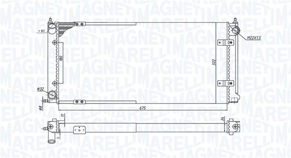 Radiator motor (Manual) potrivit VW GOLF I, GOLF II, GOLF III, JETTA I, JETTA II, SCIROCCO 1.3-1.8