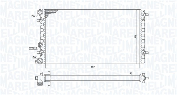 Radiator motor (Manual) potrivit VW NEW BEETLE 1.4-2.5