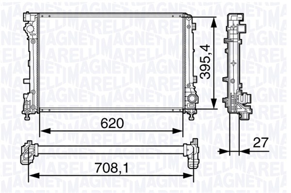 Radiator motor potrivit ABARTH 500 / 595 / 695, 500C / 595C / 695C 1.4 [2]