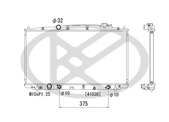 Radiator motor potrivit Acura Rdx; Honda Accord VIII 2008-2015 - 2.0 / 2.4 / 3.5, aluminiu, 400×791×27 mm [2]