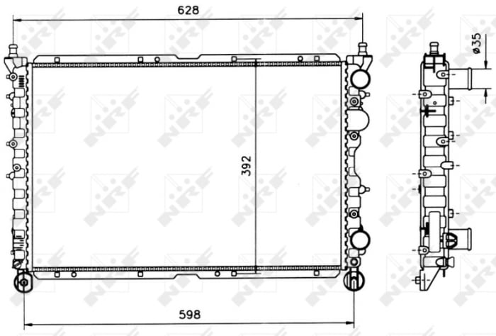 Radiator motor potrivit ALFA ROMEO 145, 146, 155 1.4-1.8