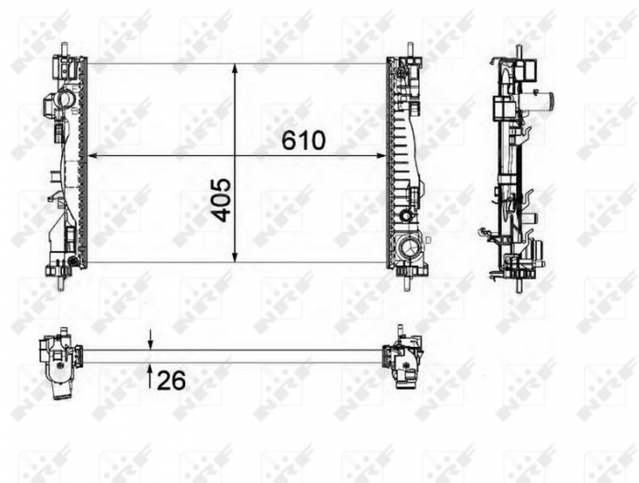 Radiator motor potrivit ALFA ROMEO GIULIETTA 1.4 1.4LPG