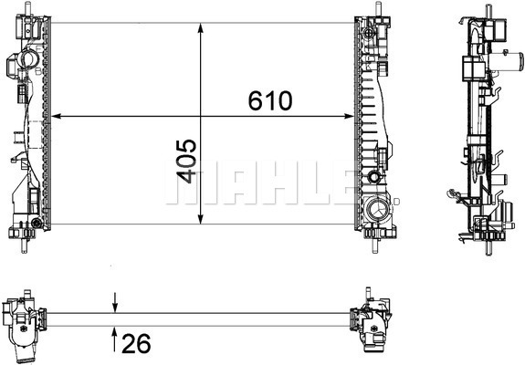 Radiator motor potrivit ALFA ROMEO GIULIETTA 1.4 2.0D