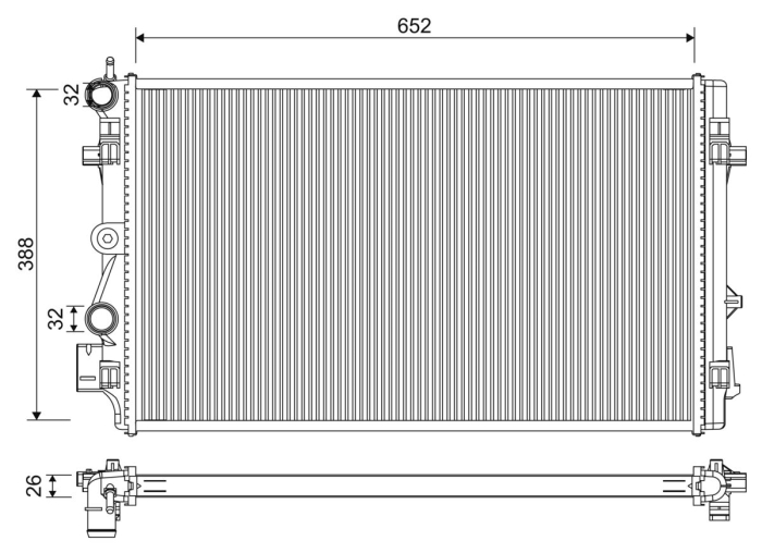 Radiator motor potrivit AUDI A1; SEAT IBIZA IV, IBIZA IV SC, IBIZA IV ST; SKODA FABIA II; VW POLO V 1.4-2.0D