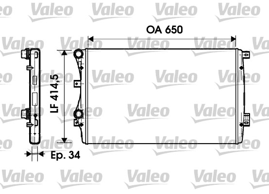 Radiator motor potrivit AUDI A3, TT; SKODA SUPERB II; VW CC B7, EOS, GOLF V, JETTA III, PASSAT B6, PASSAT B7 2.5 3.2 3.6