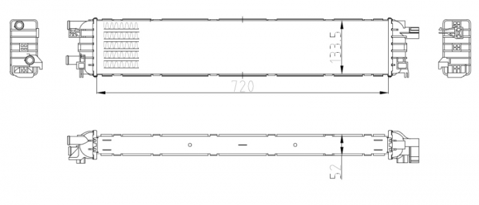 Radiator motor potrivit AUDI A4 ALLROAD B8, A4 B8, A5, A6 ALLROAD C7, A6 C7, A7, A8 D4, Q5 2.0D-4.0 [3]