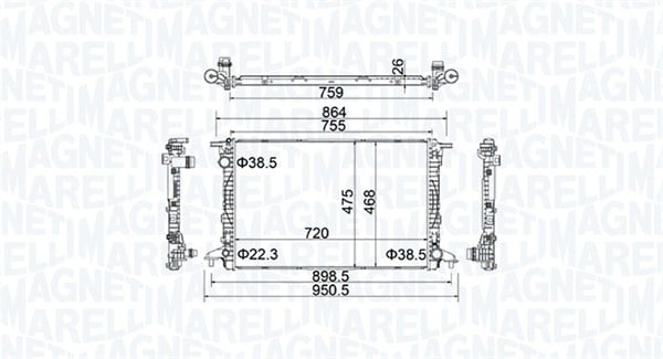 Radiator motor potrivit AUDI A4 ALLROAD B9, A4 B9, A5, A6 C8, A8 D5, Q7 3.0 3.0D 3.0DH