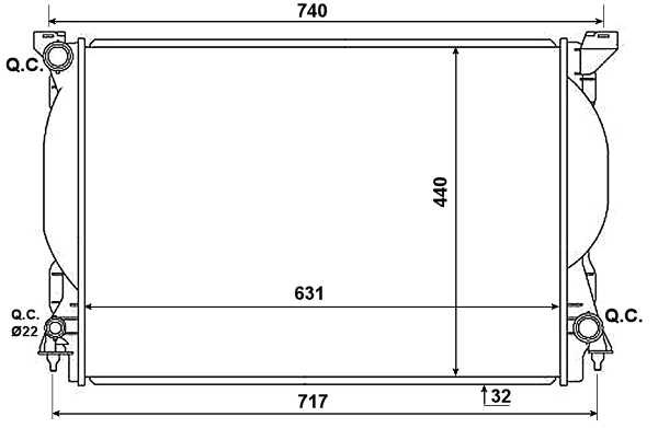 Radiator motor potrivit AUDI A4 B6, A4 B7, A6 C5 3.0 3.2