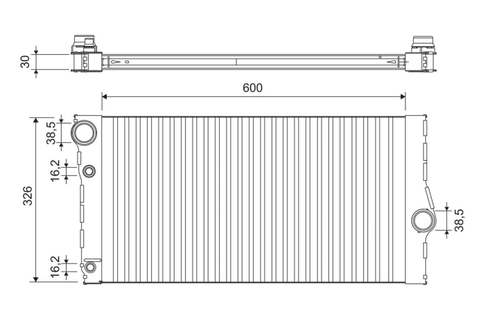 Radiator motor potrivit BMW 5 (F10), 5 (F11), 5 GRAN TURISMO (F07), 6 (F12), 6 (F13), 6 GRAN COUPE (F06), 7 (F01, F02, F03, F04) 2.0-3.0D 2008-2018 [2]