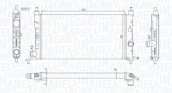 Radiator motor potrivit chevrolet corsa; opel combo minivan, corsa b, kadett e combo, tigra 1.2 1.4 1.6