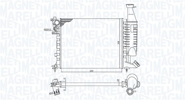 Radiator motor potrivit CITROEN BERLINGO, BERLINGO MINIVAN; PEUGEOT PARTNER, PARTNER MINIVAN 1.1 1.6 1.6D