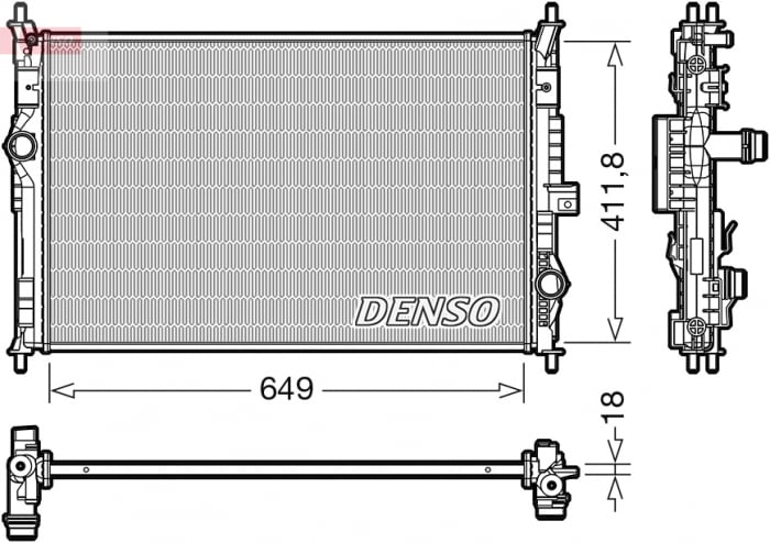 Radiator motor potrivit CITROEN C4 GRAND PICASSO II, C4 PICASSO II, C5 AIRCROSS, JUMPY, SPACETOURER; PEUGEOT 3008, 308 II, 5008 II, EXPERT, TRAVELLER; TOYOTA PROACE 1.2-2.0D