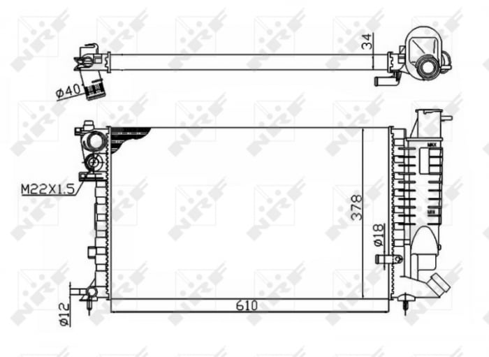 Radiator motor potrivit CITROEN XSARA, ZX; PEUGEOT 306 1.1 2.0