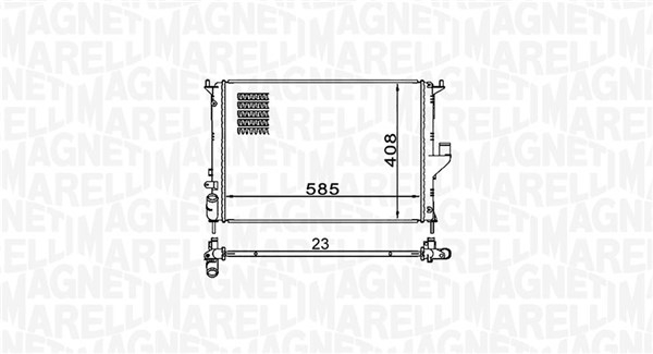 Radiator motor potrivit DACIA DUSTER, DUSTER SUV, LOGAN, LOGAN EXPRESS, LOGAN MCV, SANDERO; LADA LARGUS; RENAULT DUSTER, LOGAN I 1.2-1.6LPG