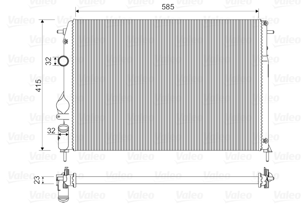Radiator motor potrivit DACIA LOGAN, LOGAN MCV; RENAULT LOGAN I, MEGANE I, MEGANE I CLASSIC, MEGANE I COACH, SCENIC I 1.4-2.0