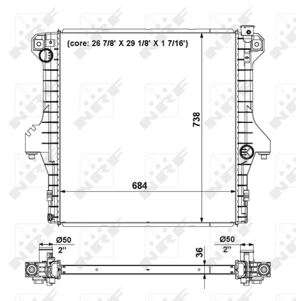 Radiator motor potrivit DODGE RAM 2500 5.9D